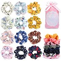 Los mejores  - MOSOTECH Scrunchies Gasa Elástico- 20pcs Coleteros de Tela Coloridas- Crunchies Pelo de Flexible- Gomas del Pelo para…